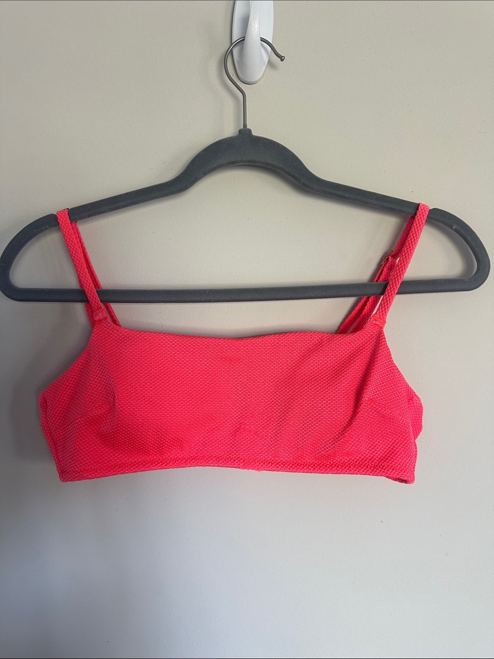 aerie Hot Pink Textured Bikini Bralette